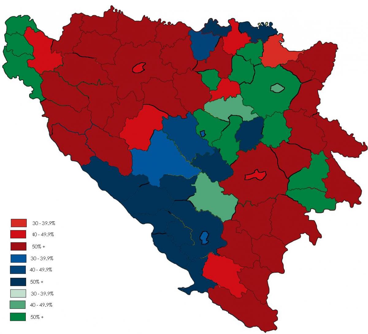 Bosni religija mapu
