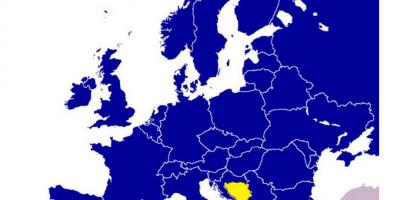 Mapa Bih i Hercegovine evropi